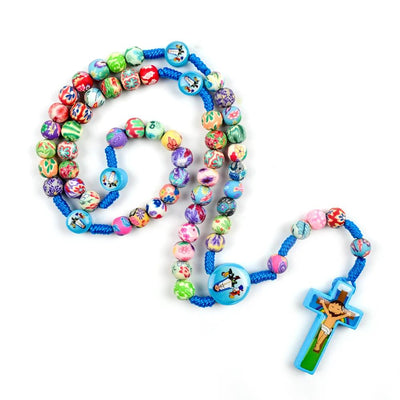 kids rosary  colorful clay rosary, kids personalized name rosary, catholic kids gift - free shipping winfinity brands