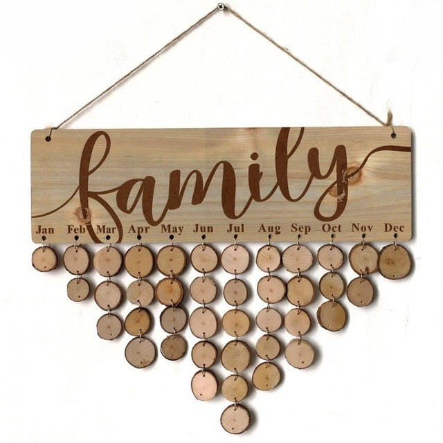 CREATEME™ Rustic Style Family Birthday Anniversary Reminder Board Kits
