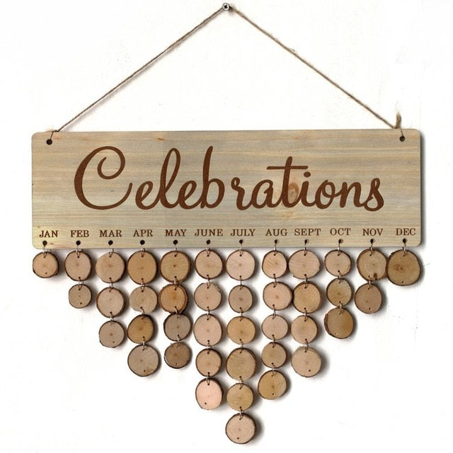 CREATEME™ Rustic Style Family Birthday Anniversary Reminder Board Kits