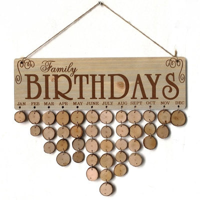 CREATEME™ Rustic Style Family Birthday Anniversary Reminder Board Kits