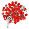 red rose clay rosary virgin mary - winfinity brands