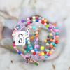 colorful kids catholic personalized name rosary 