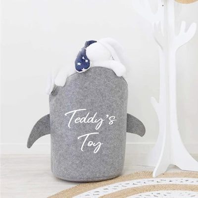 Custom Name Storage Hamper/ Shark Attack Felt Storage Hamper