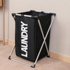 collapsible folding laundry bin with metal frame