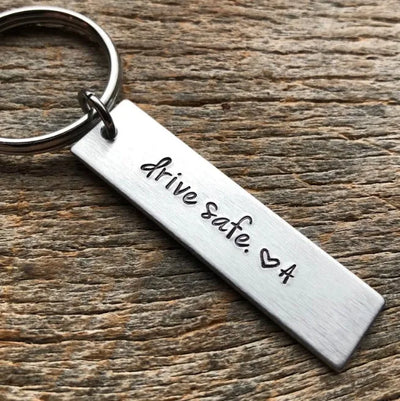 CREATEME™ Custom Initial Drive Safe Stainless Steel Keychain