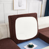 Faux Terry Cloth Sofa Seat Cover, Leaf Patterned Cushion Single Seat Cover, Corner Shape Couch Cover