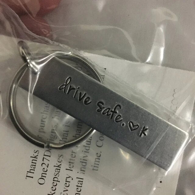 CREATEME™ Custom Initial Drive Safe Stainless Steel Keychain