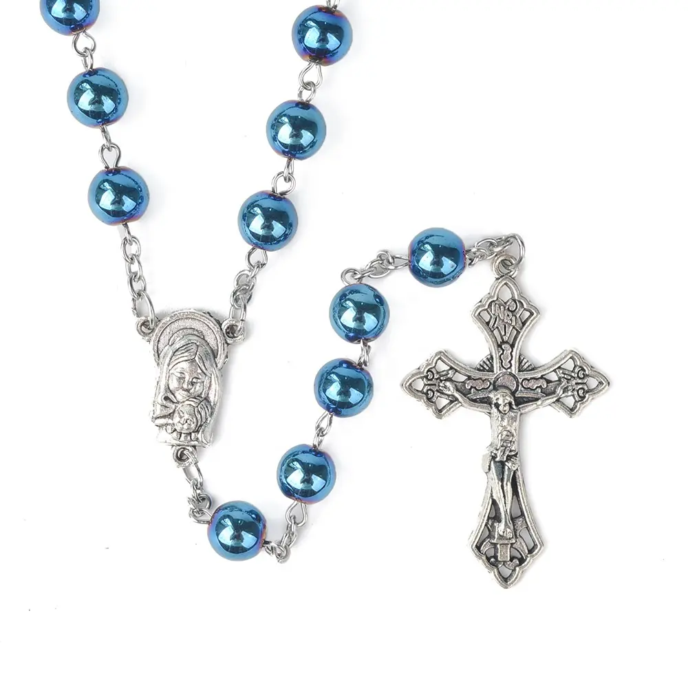 CREATEME™ St. Christopher or Mother Mary and Child Catholic Rosary