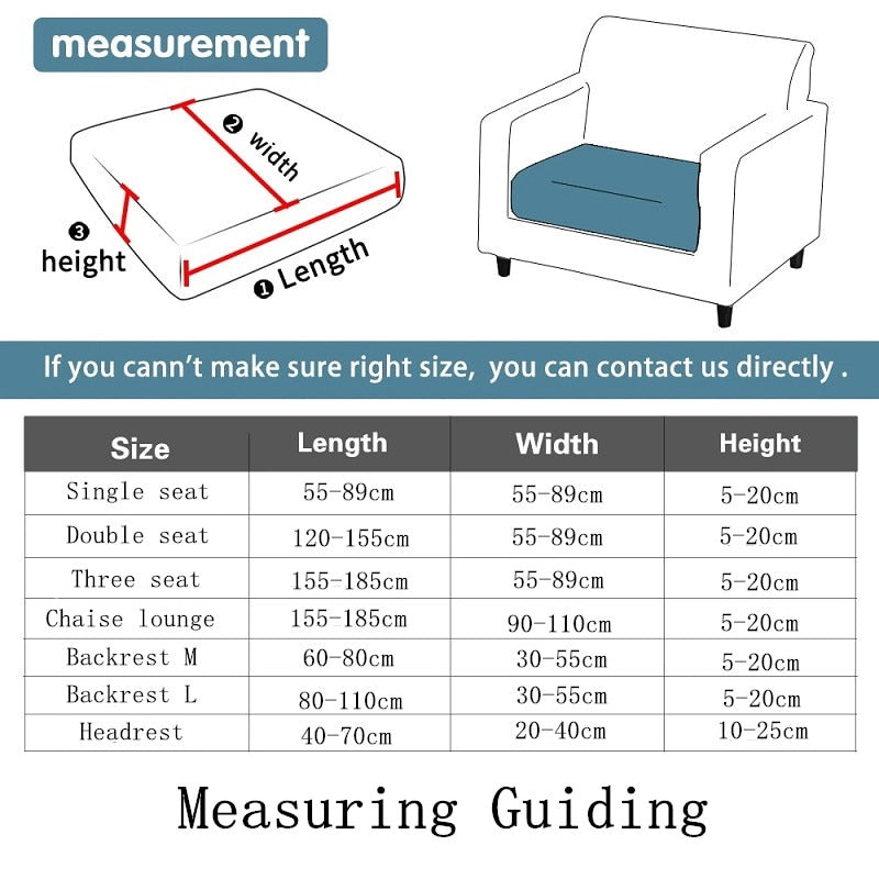 Jacquard Fabric Sofa Seat Cover, Corner Shape Couch Cover, Elastic Cushion Single Seat Cover