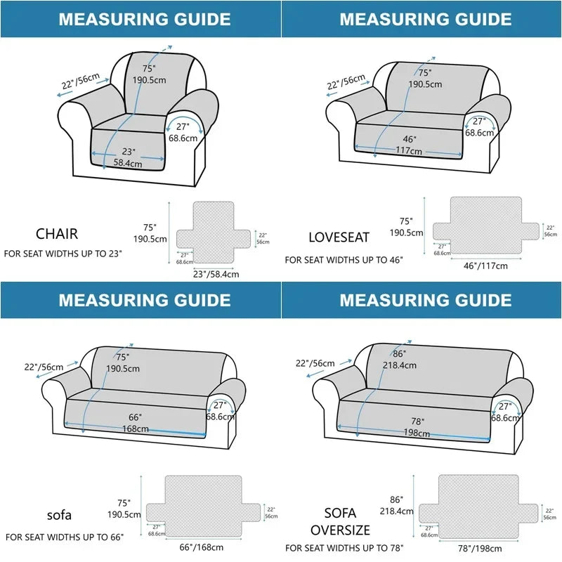 Sofa Protector Cover - Quality Quilted Couch Slipcovers