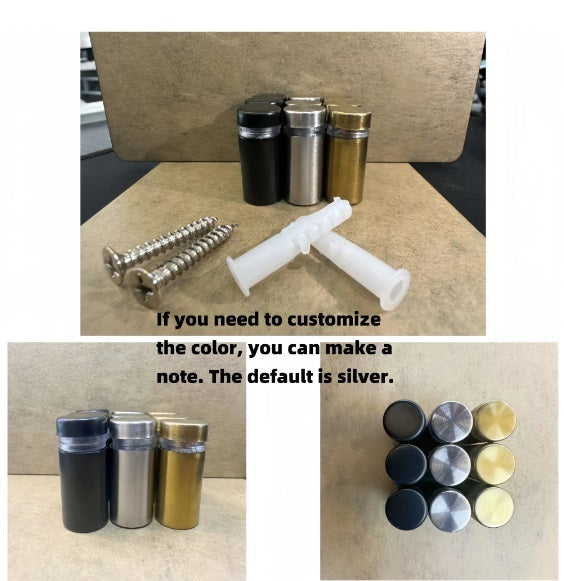 choose mounting screw color option for house sign black gold or silver