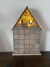 advent wooden house rustic advent calendar with led light