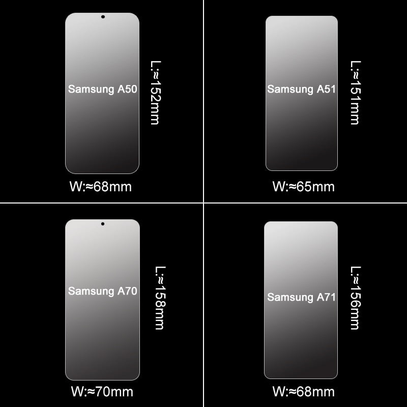 SAMSUNG Tempered Glass Screen Protector(s) (Models: A50, A51, A70, A71)