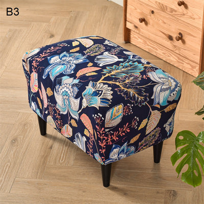 Floral Wingback Chair Slipcovers - Large Arm Chair Cover - 2 Piece Chair Protection Cover & Optional Matching Ottoman Cover