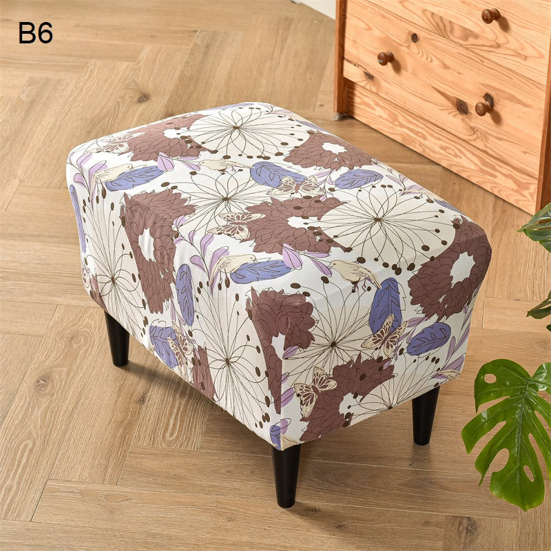 Floral Wingback Chair Slipcovers - Large Arm Chair Cover - 2 Piece Chair Protection Cover & Optional Matching Ottoman Cover