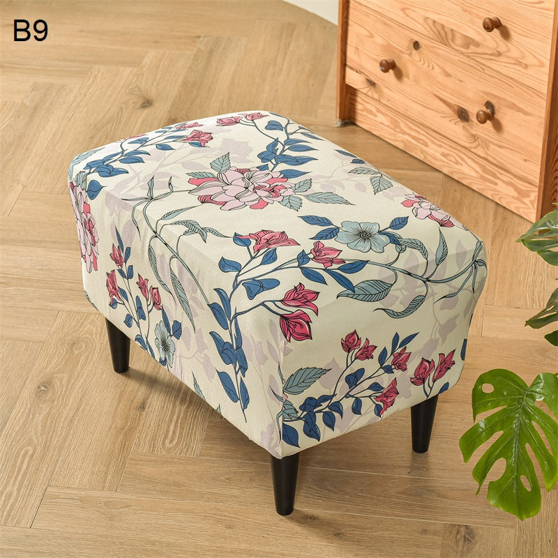 Floral Wingback Chair Slipcovers - Large Arm Chair Cover - 2 Piece Chair Protection Cover & Optional Matching Ottoman Cover