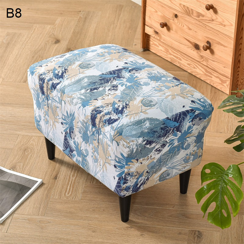 Floral Wingback Chair Slipcovers - Large Arm Chair Cover - 2 Piece Chair Protection Cover & Optional Matching Ottoman Cover