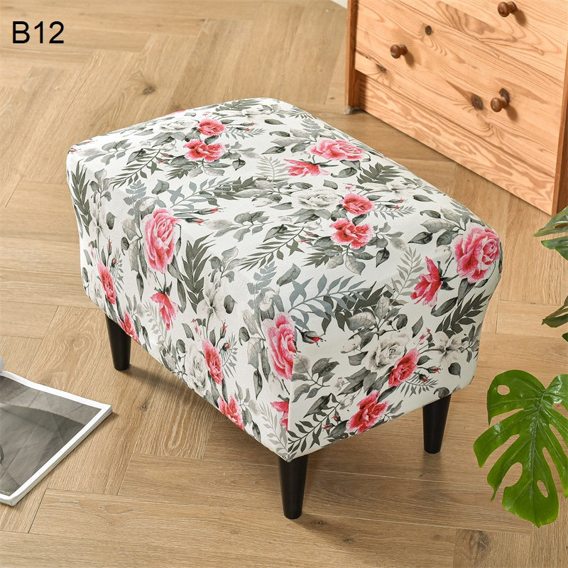 Floral Wingback Chair Slipcovers - Large Arm Chair Cover - 2 Piece Chair Protection Cover & Optional Matching Ottoman Cover