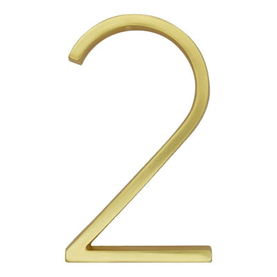 gold brass slim 5 inch house address numbers and letter floating or flush - winfinity brands