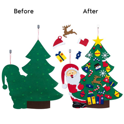 CREATEME™ Santa + Christmas Tree Felt Activity Puzzle