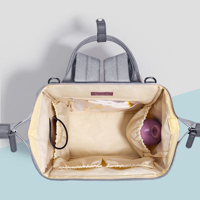 inside diaper bag storage with USB charger