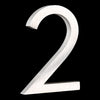 3.9inch or 5.9 inch silver out door house numbers floating 2 two