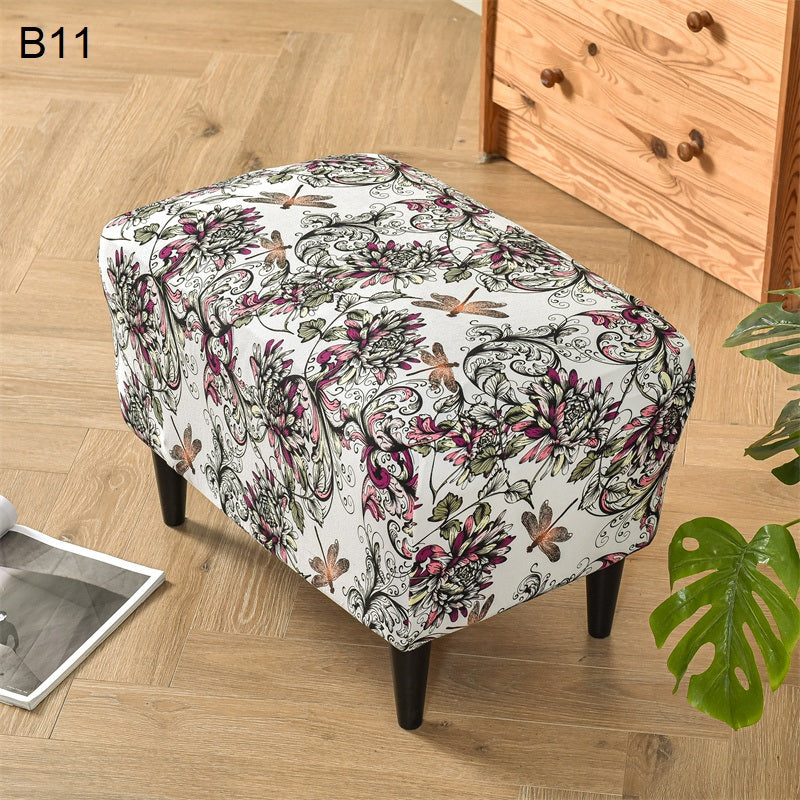Floral Wingback Chair Slipcovers - Large Arm Chair Cover - 2 Piece Chair Protection Cover & Optional Matching Ottoman Cover