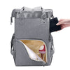 mom bag. mummy bag, diaper bag fashion diaper bag grey storage with back pocket