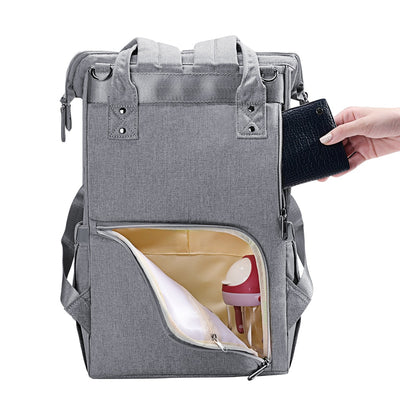 mom bag. mummy bag, diaper bag fashion diaper bag grey storage with back pocket