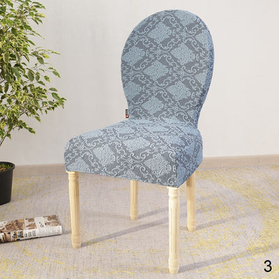 Patterned Round Top Chair Slipcovers - Spandex Chair Cover - Stretch Chair Cover for Home, Office, Meeting, Event