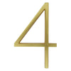 gold brass slim 5 inch house address numbers and letter floating or flush - winfinity brands