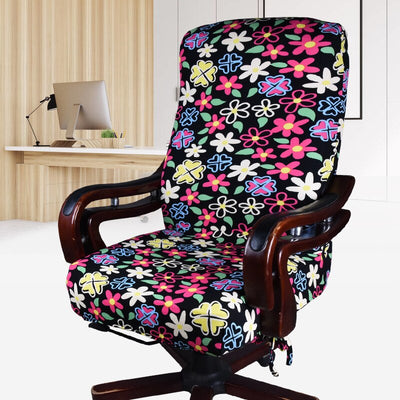 office chair slip covers with zipper flowers for girl teenager pattern bright funky