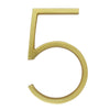 gold brass slim 5 inch house address numbers and letter floating or flush - winfinity brands