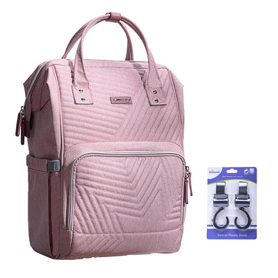 mom bag. mummy bag, diaper bag fashion diaper bag pink with stroller hooks