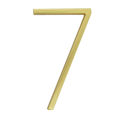 gold brass slim 5 inch house address numbers and letter floating or flush - winfinity brands