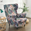 Large Arm Chair Cover, Floral Wingback Chair Slipcovers