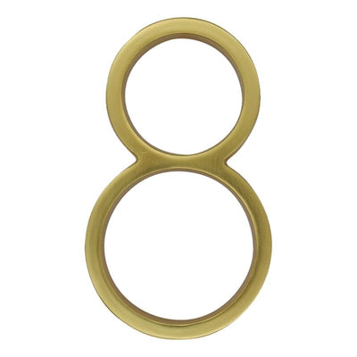 gold brass slim 5 inch house address numbers and letter floating or flush - winfinity brands