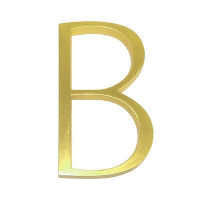 gold brass slim 5 inch house address numbers and letter floating or flush - winfinity brands