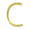 gold brass slim 5 inch house address numbers and letter floating or flush - winfinity brands