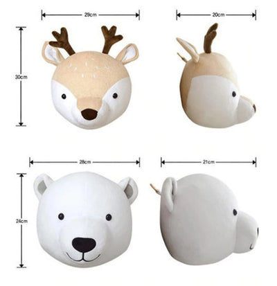 Mini Animal Wall Heads - Faux Taxidermy Animal Heads