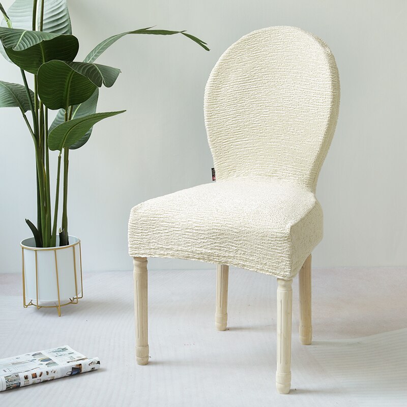 Stretchy Fabric Oval Back Chair Slipcovers - Spandex Chair Cover