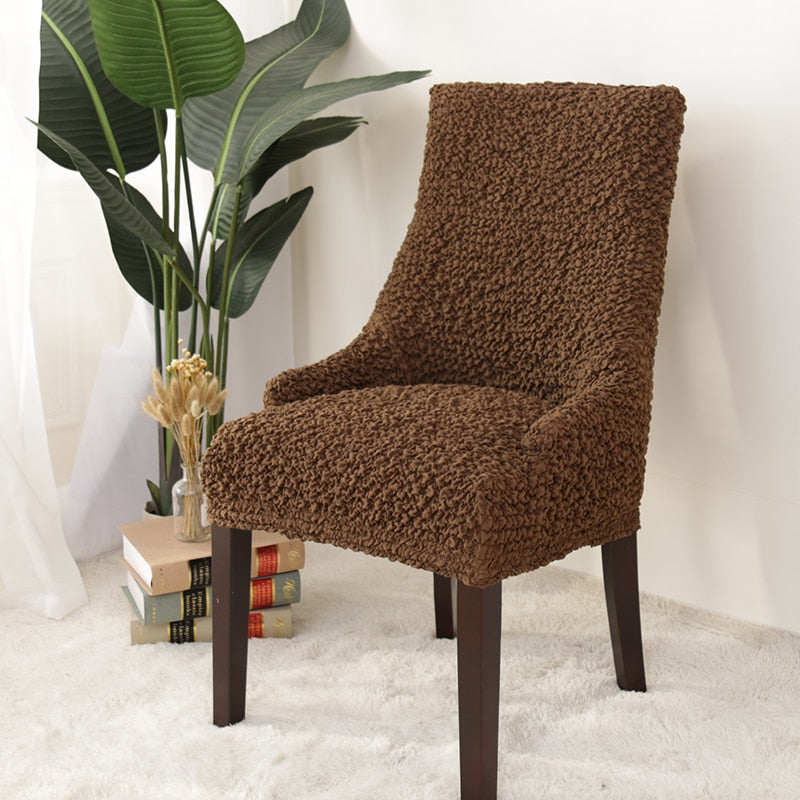 crinkled look arm chair slipcover for dining chair