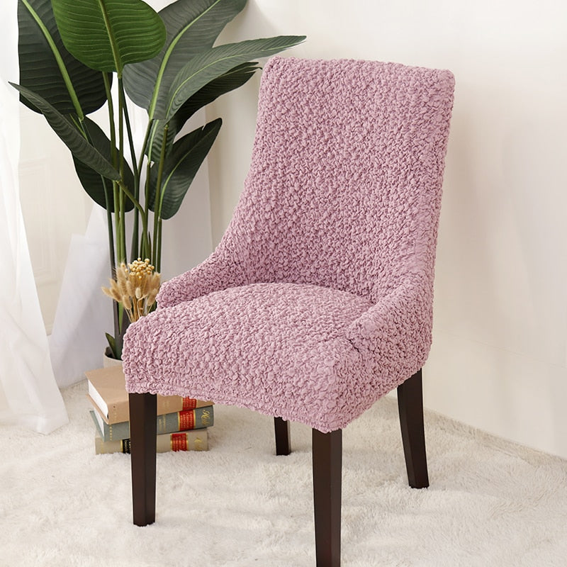 crinkled look arm chair slipcover for dining chair