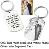 couple photo and text quote key chain gift