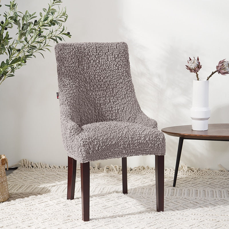 crinkled look arm chair slipcover for dining chair
