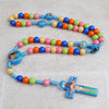 kids rosary, rosary, boy rosary, baptism rosary, communion rosary, boy communion, rainbow rosary, kids rosary