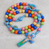 kids rosary, rosary, boy rosary, baptism rosary, communion rosary, boy communion, rainbow rosary, kids rosary winfinity brands