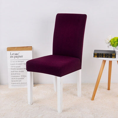 dark plum purple  color dining chair slip cover spandex