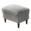 Solid Color Wingback Chair Slipcovers - Large Armchair Cover - 2 Piece Stretch Chair Cover & Optional Matching Ottoman Cover