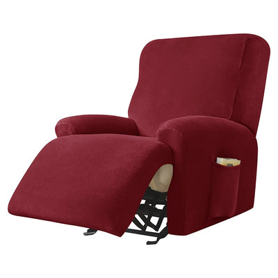 velveteen recliner chair cover 4 pieces
